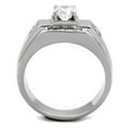 thumbnail image 3 of Luxe Jewelry Designs High Polished Stainless Steel Men's Ring with AAA Grade Cubic Zirconia - Size, 3 of 4