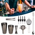 thumbnail image 4 of Bar Tool, Stainless Steel Bartender Kit Cocktail Mixer, 11Pcs/Set Wear-Resistant Bar For Home Use Black, 4 of 8