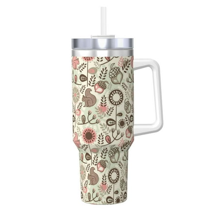 

Ocsxa Squirrel In The Forest Print 40oz Stainless Steel Vacuum Insulated Tumbler Car Cup Coffee Mug with Spillproof Lid Keep Your Drink Hot or Cold on the Go