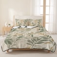 thumbnail image 3 of Twin XL Quilt Set 68''x98'', Sage Green Yellow Botanical Lightweight Summer Bedspread Coverlet Set with 2 Pillow Shams, Vintage Spring Summer Breathable All Season Quilt Bedding for Dorm/Guest Room, 3 of 9