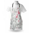 thumbnail image 3 of Pink and Grey Apron Retro Floral Love Birds on Branches Leaves Romantic Nature Vibes Graphic, Unisex Kitchen Bib Apron with Adjustable Neck for Cooking Baking Gardening, Pale Grey Pink, by Ambesonne, 3 of 3