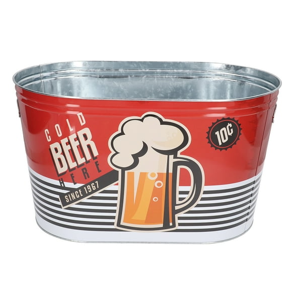 Beverage Tub, Beer Ice Bucket Versatile Leakproof Tinplate For Parties
