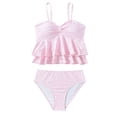 thumbnail image 6 of REDARER Girls Two Piece Tankini Swimsuit Eyelet Ruffle Flounce UPF 50+ Sun Protective Swimwear Summer,11-12 Years, 6 of 8