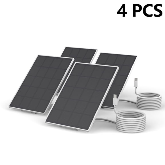 GSUNGUE 3W Solar Panel for Security Camera, IP65 Waterproof Outdoor Charger with 180° Integrated Stand, Continuous Power for All Wireless Cameras, 6.5ft Long Cable