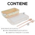 thumbnail image 4 of Lonchera Práctica de 800ml | Fiambrera con Cubiertos | Hermética | Ideal para Oficina o Escuela | Caja de Almuerzo apta para Microondas…, 4 of 5