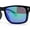 Black - Teal Mirror, variant on Locs Color Mirror Sport Rectangle Horn Rim Gangster Sunglasses Silver Mirror