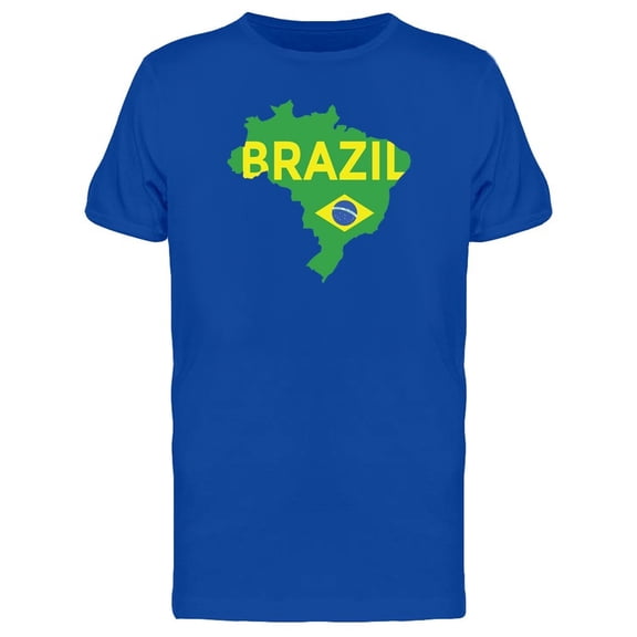 Brazil Map Travel Lovers Tee Men's -Image by Shutterstock