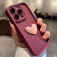 thumbnail image 5 of Luxury Cute 3D Love Heart Silicone Phone Case For iPhone 15 13 12 11 14 Pro Max X XR XS 8 Plus Shockproof Candy Back Cover, 5 of 5