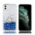 thumbnail image 2 of Dream Wireless  Waterfall Ring Liquid Sparkling Flowing Sand TPU Case for iPhone13 6.1, Blue, 2 of 8