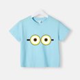 thumbnail image 3 of Camiseta de verano 100 % algodón para adolescentes, camiseta de algodón con cuello redondo y estampado sencillo de Minions de dibujos animados para niños y niñas, ropa de manga corta para niños, 3 of 5