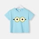 thumbnail image 3 of Camiseta de verano 100 % algodón para adolescentes, camiseta de algodón con cuello redondo y estampado sencillo de Minions de dibujos animados para niños y niñas, ropa de manga corta para niños, 3 of 5