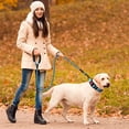 thumbnail image 5 of Conjunto de collar reflectante para perro (negro, collar de 28*38 cm), relleno de goma suave, transpirable y ajustable, collar de nailon para perro, adecuado para perros pequeños y medianos, conjunto, 5 of 5