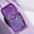 thumbnail image 4 of Casetego for Samsung Galaxy S24 Plus 5G Case,Glow in The Dark Three Layer Heavy Duty Shockproof Protection Hard Plastic Bumper+Soft Silicone Protective 6.7 inch Case,Purple Blue Butterfly, 4 of 8