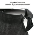 thumbnail image 2 of ACCEHUT Women's UPF 50+ Foldable Wide Brim Straw Sun Visor Adjustable Black Summer Beach Hat, 2 of 5