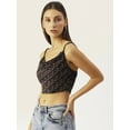 thumbnail image 6 of DressBerry Women's Printed Velvet Sleeveless Cropped Top High Waist Cowl Neck Casual Summer Wear Western Style Body Fit Short Top, 6 of 8