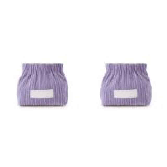 Organizador elástico de pana para corbatas de pelo, bolsa de maquillaje de viaje bonita para mujer, color morado