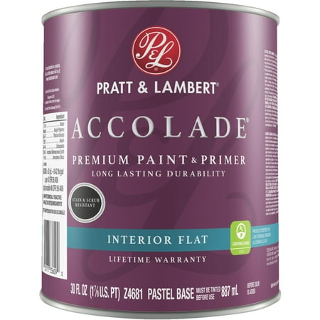Sherwin-Williams Accolade Acrylic Interior Paint & Primer - Flat, Washable - 30 oz — Interior & Exterior Use, Professional Finish