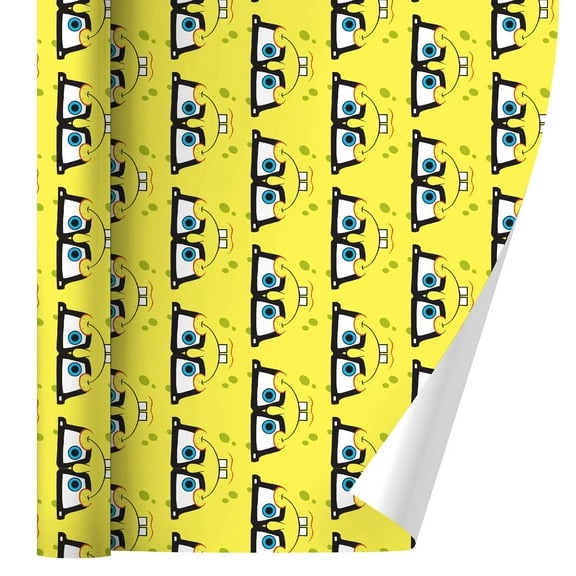 SpongeBob Nerd Face Gift Wrap Wrapping Paper Rolls