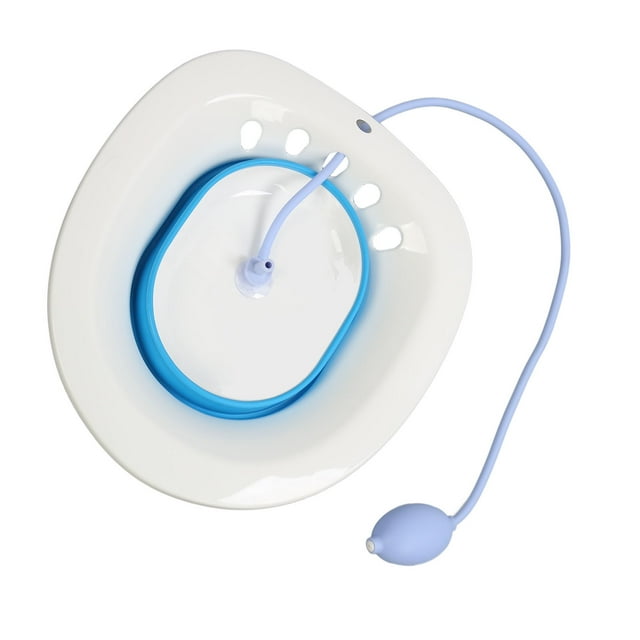 Portable Folding Sitz Bath For Hemorrhoids, Postpartum Care, Durable And Comfortable Materials, Simple To Use, Hygienic And Convenient With Flush Function