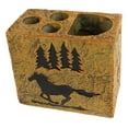 thumbnail image 3 of Porte-brosse à Dents Silhouette d'Arbres de Pin Western Rustique Mustang, 3 of 6