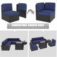 thumbnail image 5 of LayinSun 7 Pieces Outdoor Patio Furniture Set with 44" Fire Pit Table Rattan Sectional Sofa Conversation Sets, 5 of 7