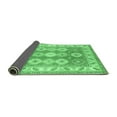 thumbnail image 2 of Ahgly Company Indoor Round Geometric Emerald Green Traditional Area Rugs, 3' Round, 2 of 4