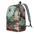 thumbnail image 2 of Floral Print College Campus Backpack for School Students, Large Capacity Bookbag with Laptop Sleeve, Sunflower Flowers Design Everyday Backpack for Commuting Work Travel, Gift for Teens Adults, 2 of 5