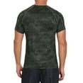 thumbnail image 3 of INSPIRE CHIC Men's Workout Stretch Crew Neck Short Sleeve Sport Running T-Shirts M Dark Dreen, 3 of 6