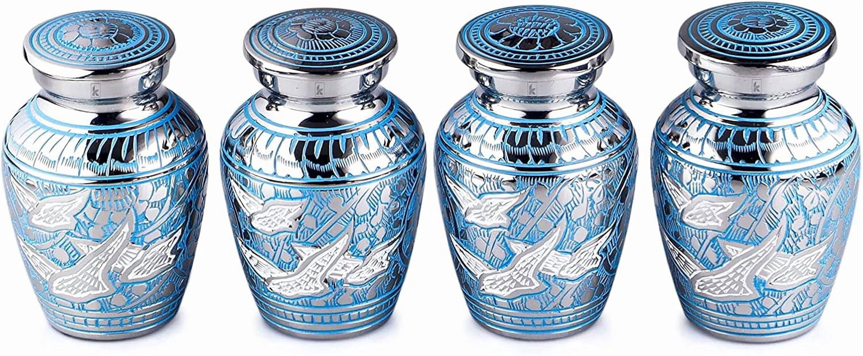 Small Urns for Human Ashes Keepsake - Mini Urns - Ashes Urn - Little Keepsake Urns - Ash Holders - Cremation Keepsakes for Ashes - Tiny ERN - Miniature Earn (Set of 4)