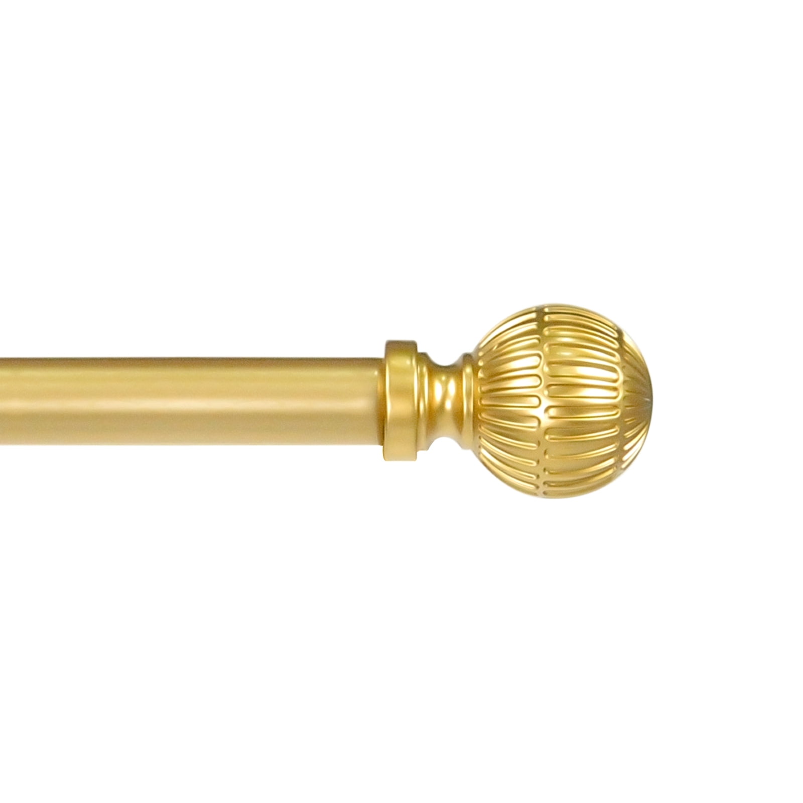 Urbanest 5/8" Single Telescoping Curtain Rod with Volle Finials, Gold, 28"-120"