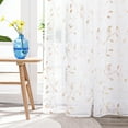 thumbnail image 7 of Deconovo Sheer Curtains 63 inch Length, Floral Embroidered Curtains for Bedroom - 2 Panels, Each 52x63 in, Beige, 7 of 7