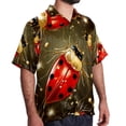 thumbnail image 2 of Seven Starred Ladybird Men's Short Sleeve Hawaiian Beach Shirt Casual Printed Button Down Summer Unisex Casual Shirt, 2 of 6