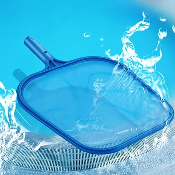 Suministros para limpieza de piscinas/Profesional Heavy Duty Pool Leaf Rastrillo Red de marco de malla fina/Limpieza de piscinas Leaf Skim Net (Azul)