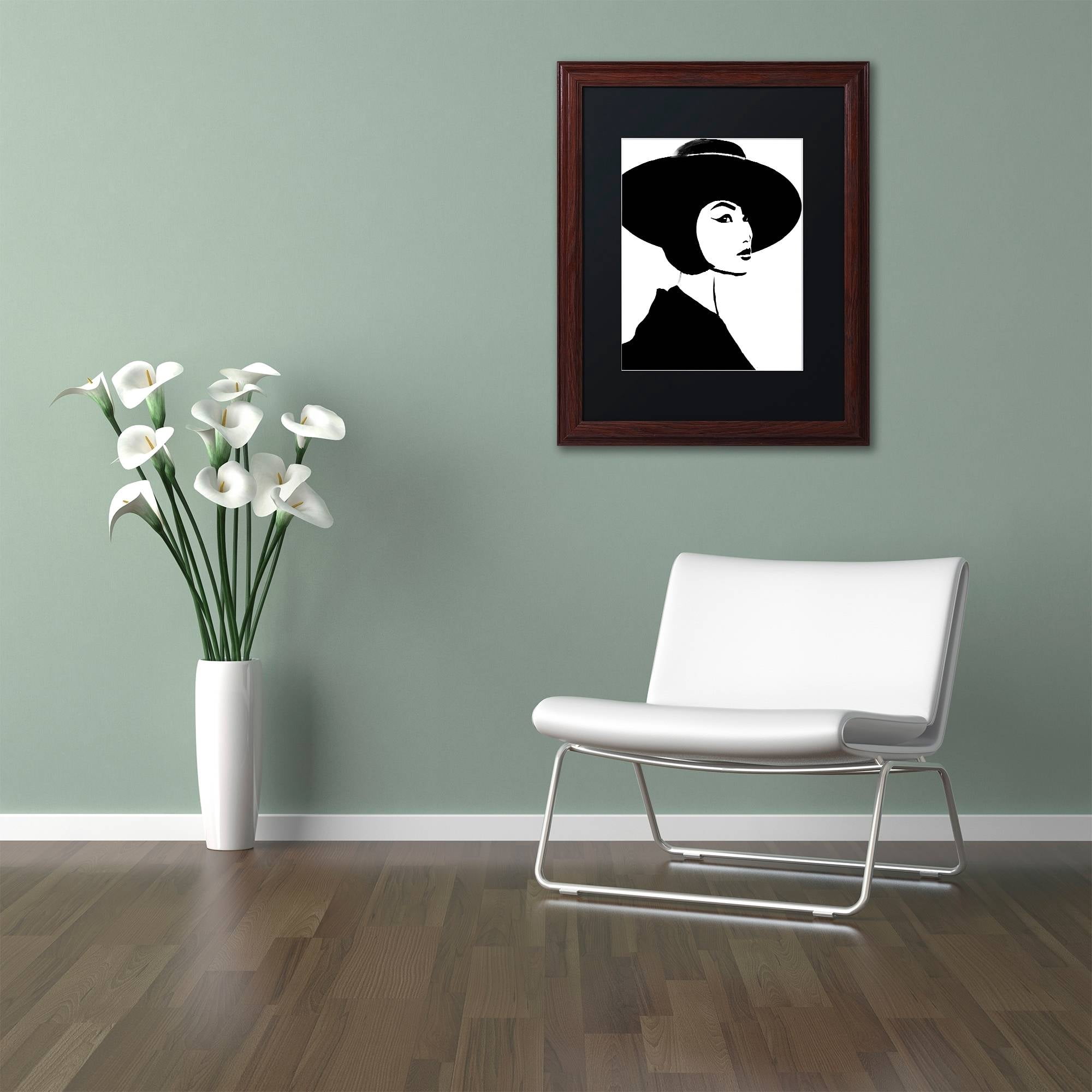 Trademark Fine Art "Mode" Canvas Art by Color Bakery Black Matte, Wood Frame