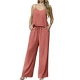 thumbnail image 3 of Cueply Lounge Sets for Women Summer 2 Piece Outfits Casual Tops Elastic Wide Leg Pants with Pockets, 3 of 8