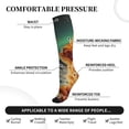 thumbnail image 3 of Lsque Space Adventurer Cat Pattern Sport Compression Socks for Men & Women 15-20 mmHg Knee High Nurse Pregnant Running Medical and Travel Athletic, 3 of 6