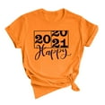 thumbnail image 2 of Hauts d'Été Grande Taille Femme Décontracté Femmes Motif Imprimé Manches Courtes Col Rond T-shirt Ample Haut Happy2021 T-shirt Col en V Femme en Liquidation, 2 of 3