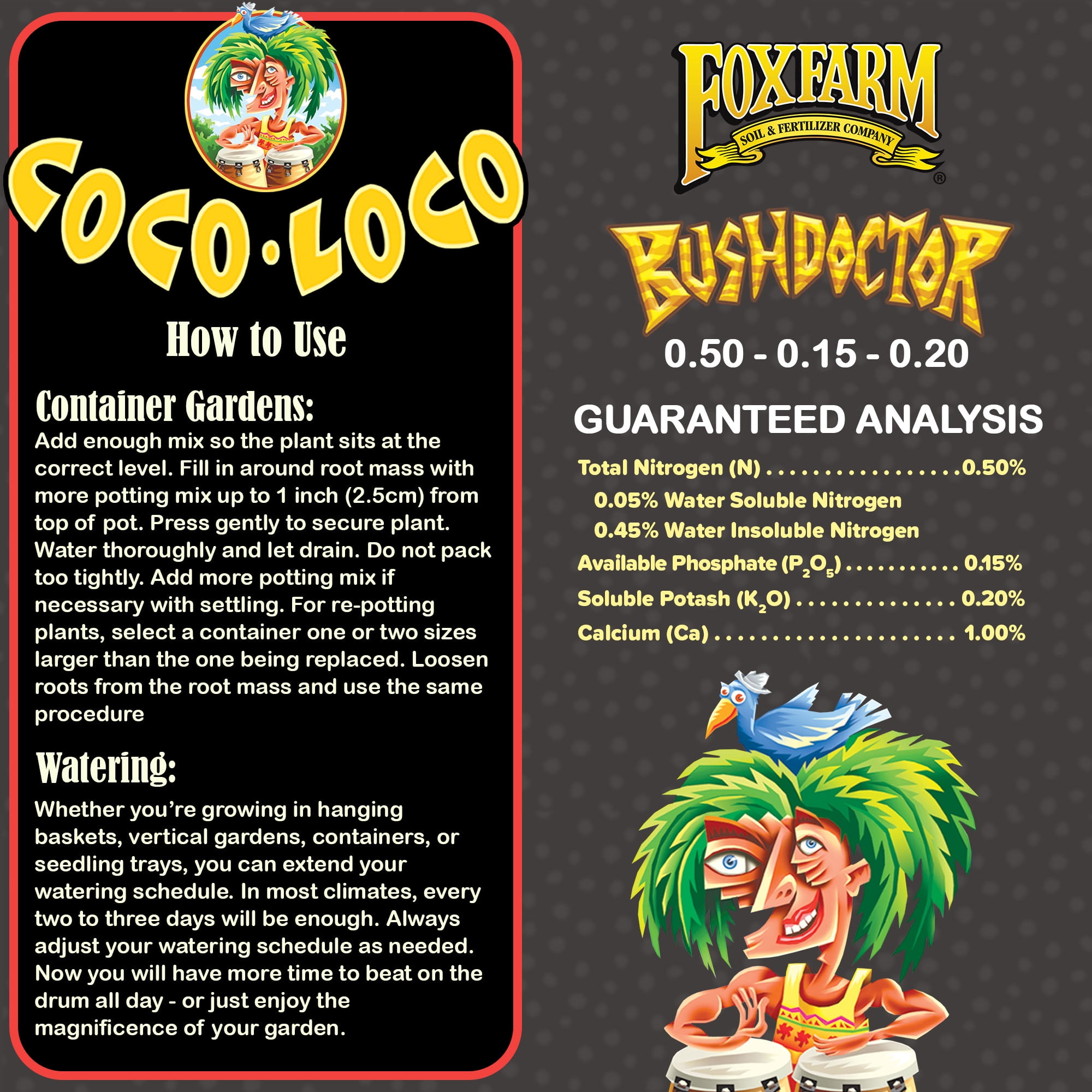 FoxFarm FX14100 Bush Doctor Coco Loco Plant Garden Indoor/Outdoor Potting Soil Mix for Plants, 2 Cubic Feet 2 Pack