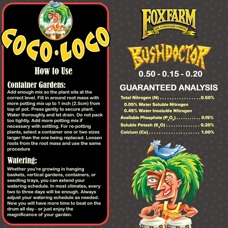 FoxFarm, Bush Doctor Coco Loco Potting Soil Mix, 2 Cu Ft 2 Pack