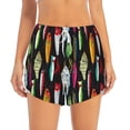 thumbnail image 2 of Daiia Colorful Fishing Lures Pattern Women's 2 in 1 Running Shorts - Lightweight Athletic Workout Gym Yoga Shorts Liner with Phone Pockets-X-Large, 2 of 7