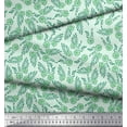 thumbnail image 2 of Soimoi Poly Georgette Fabric Leaves & Floral Block Printed Craft Fabric by The Yard 42 Inch Wide, 2 of 3