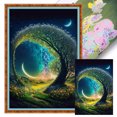 thumbnail image 1 of Kit Punto Cruz Jardín Impreso Hilo Algodón Ecológico Bordado 11CT 50x70cm, 1 of 9