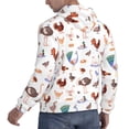 thumbnail image 3 of KLL Farm Birds Goose Print Mens Hoodie Long Sleeve Casual Pullover Hooded Sweatshirt Fashion Drawstring Hoodies with Pocket-3X-Large, 3 of 6