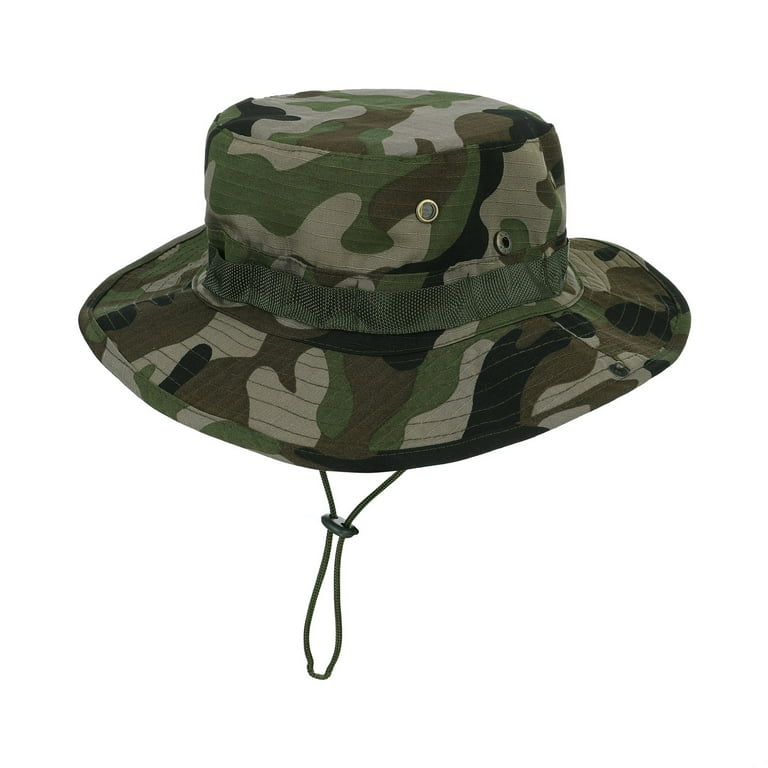 Camouflage Camo Bucket Hats Caps Hunting Gaming Fishing Military Unisex, XL (7 3/8) / Gray Pixel