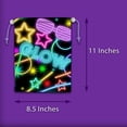 thumbnail image 6 of Glow Light Neon Drawstring Bags Kids Birthday Party Supplies Favor Bags 10 Pack, 6 of 7
