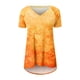 thumbnail image 4 of Puntoco 2024, tops a la moda de verano para mujer, blusa con estampado degradado a la moda para mujer, camisetas holgadas de manga corta con cuello en V, 4 of 5