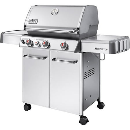 Weber Genesis S330 38,000 BTU 3 Burner LP Gas Grill with Side Burner, Stainless Steel