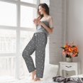thumbnail image 4 of Uemuo Airplane Routes Around The World Pattern Women's Wide Leg Palazzo Lounge Pants with Pockets Light Weight Loose Comfy Casual Pajama Pants-X-Large, 4 of 9