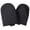 Black, variant on Clwellge Silicone Mini Oven Mitts, Non-Slip Grip Surfaces Kitchen Gloves with Hanging Loops, 2-Pack, 5.5" x 7", Blue