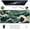 Green Japanese Sea Waves, variant on Desk Pad, Bible Verse God is Within her Laptop Desk Mat,Long Large Gaming Mouse Pad with Stitched Edges Non-Slip Writing Mat Desk Blotter Protector for Office Home (with Coaster & Sunflower Sticker)